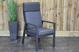 Dining Aluminium Tuinstoel Verstelbaar Oxford Dark Grey
