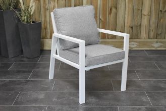 Oxford Aluminium Dining Tuinstoel White