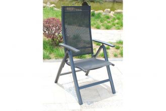 Verona Verstelbare Aluminium Standenstoel Inklapbaar Dark Grey