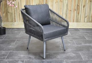 Pescara Rope Lounge Tuinstoel Antracite SHOWROOMMODEL
