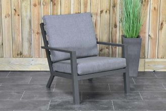 Lounge Tuinstoel Aluminium Polencia Matt Dark Grey