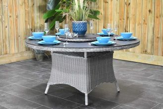 Rio Ronde Tafel 130 Spraystone Light Kobo Grey