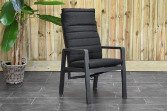 Sandro Aluminium Verstelbare Dining Tuinstoel Dark Grey