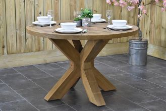 Tuintafel Rond Surakarta 120 Teak Natural