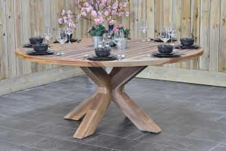 Tuintafel Rond Surakarta 180 Teak Natural
