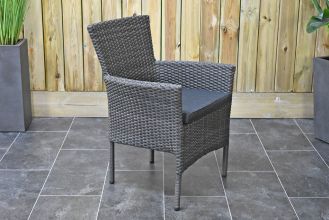 Dining Tuinstoel Stapelbaar Aruba Dark Grey