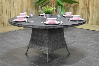 Brasil Ronde Tafel 120 Spraystone Kobo Grey