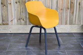 Bristol Aluminium Kunststof Dining Tuinstoel Yellow WINTER AANBIEDING
