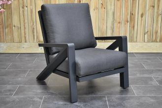 Lounge Tuinstoel Aluminium Carini Black