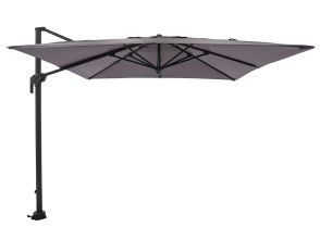 Madison Formentera Zweefparasol Vierkant 2,5 x 2,5 m Taupe Incl. Kruisvoet en Beschermhoes