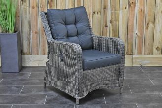 Madrid Verstelbare Lounge Tuinstoel Kobo Grey