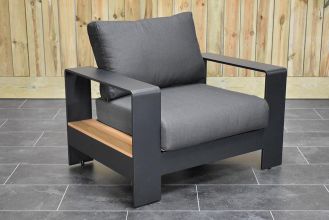 Lounge Tuinstoel Aluminium Megara Black