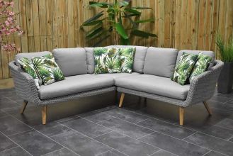 Milano Loungeset Hoekbank Zonder Tafel Natural White Grey