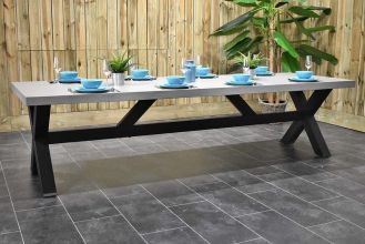 Norwich Tafel 300 Polystone met Stalen Kruispoten