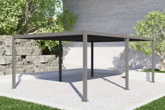 Viole Aluminium Overkapping / Paviljoen 400 x 600 cm Dark Grey WINTER AANBIEDING