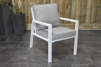 Oxford Aluminium Dining Tuinstoel White WINTER AANBIEDING