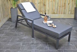 Ligbed met Wielen Aluminium Oxford Dark Grey SHOWROOMMODEL