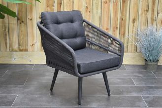 Positano Rope Lounge Tuinstoel Antracite