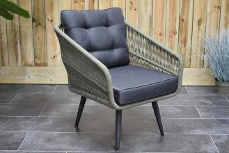 Positano Rope Lounge Tuinstoel Olive Green