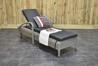 Rhodos Ligbed met Wielen Light Kobo Grey