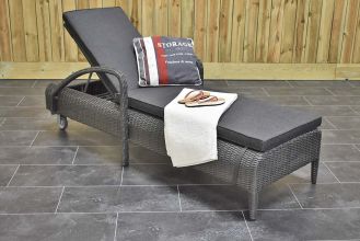 Rhodos Ligbed met Wielen Rock Grey