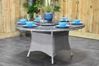Rio Ronde Tafel 130 Spraystone Light Kobo Grey