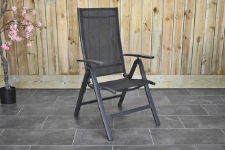 Verona Verstelbare Aluminium Standenstoel Inklapbaar Dark Grey