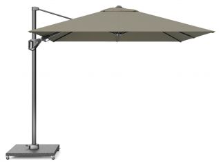 Platinum Voyager T2 2,7 x 2,7 m Zweefparasol Taupe Incl. Granietenvoet 90 Kilo en Beschermhoes