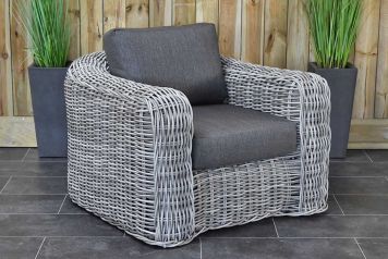 Lounge Tuinstoel Arrecife Faded White Grey