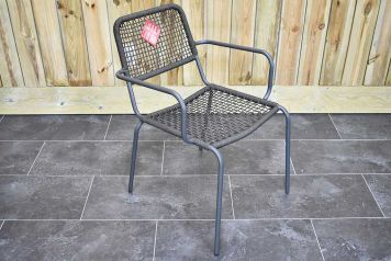 Bahama's Rope Dining Tuinstoel Stapelbaar Charcoal