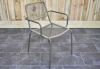 Bahama's Rope Dining Tuinstoel Stapelbaar Olive Green