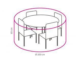 Beschermhoes Loungeset en Tuinset Rond 200 cm