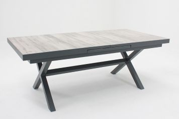 Costana Uitschuifbare Aluminium Tafel met Keramischblad 200 / 260 Dark Grey