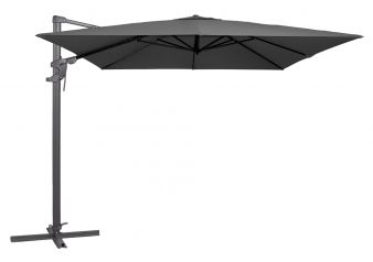 Madison Monaco Flex 2 Zweefparasol 3 x 3 m Grey Incl. Granietenvoet 90 Kilo en Beschermhoes