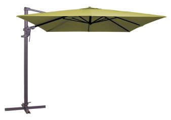 Madison Monaco Flex 2 Zweefparasol 3 x 3 m Sage Green Incl. Kruisvoet en Beschermhoes