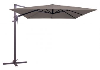 Madison Monaco Flex 2 Zweefparasol 3 x 3 m Taupe Incl. Granietenvoet 90 Kilo en Beschermhoes