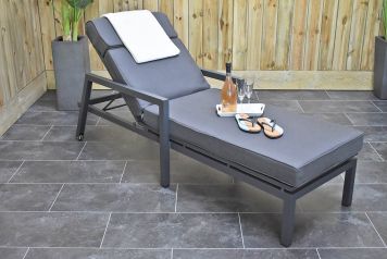 Oxford Aluminium Ligbed met Wielen Dark Grey