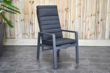 Sandro Aluminium Verstelbare Dining Tuinstoel Dark Grey