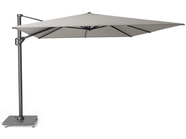 Zeker Wegenbouwproces loterij Platinum Challenger Zweefparasol T1 3 x 4 m Manhattan Grey Incl.  Granietenvoet 120 Kilo en Beschermhoes