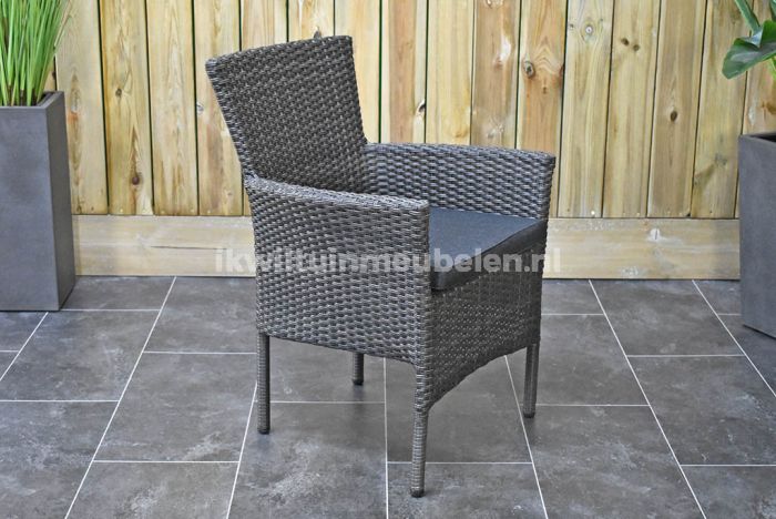 dood gaan ballet streepje Dining Tuinstoel Stapelbaar Aruba Dark Grey · Scherpe Prijs!