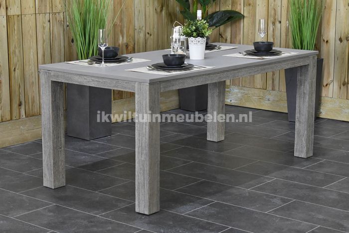 in tegenstelling tot Bloody Bedankt Tuintafel Cancun Tafel 180 Polystone Vintage Antique Grey