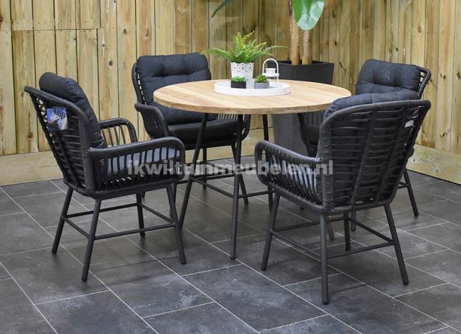 Carlton 100 Teak 4 Carlton Dining Tuinstoelen Charcoal