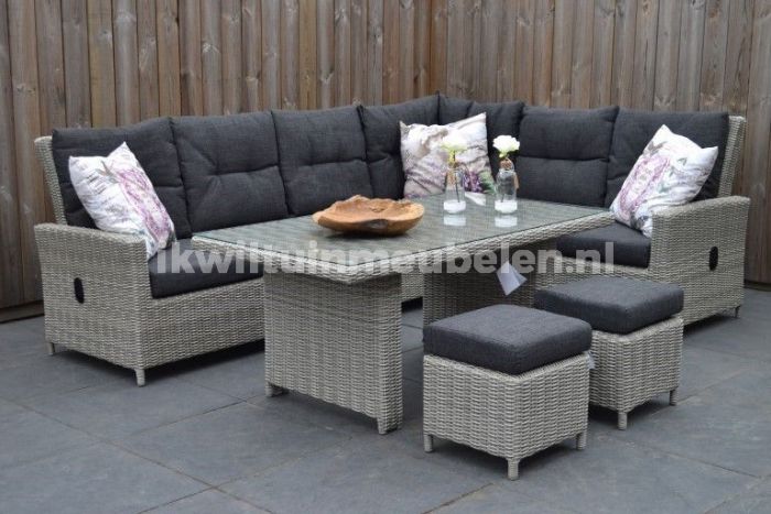 new york verstelbare loungeset hoekbank hoge tafel met krukjes spiegelbeeld light kobo grey ikwiltuinmeubelen nl