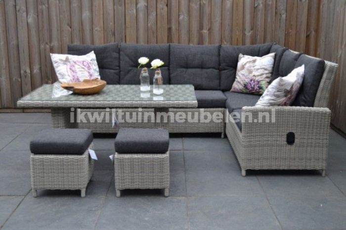 new york verstelbare loungeset hoekbank hoge tafel met krukjes spiegelbeeld light kobo grey ikwiltuinmeubelen nl