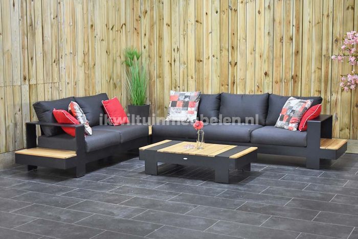 Panama Loungeset Lage Tafel Grey