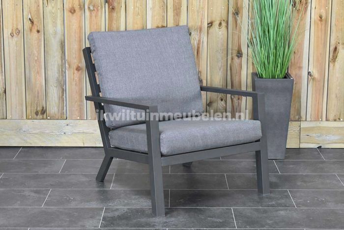 bijeenkomst zand fragment Lounge Tuinstoel Aluminium Matt Grey · Scherpe Prijs!