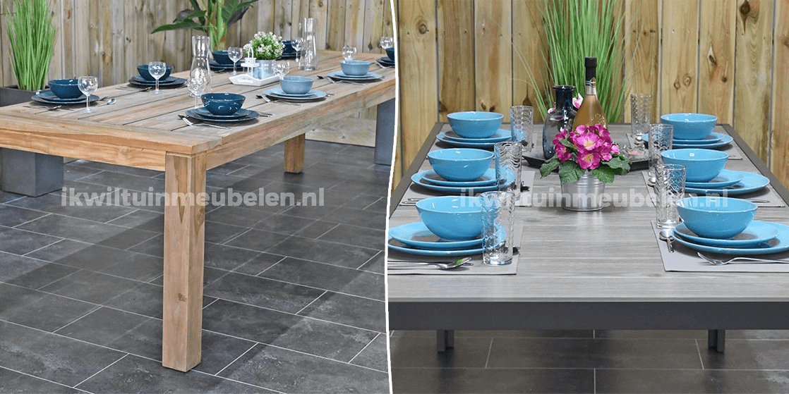 Rechthoekige tuintafel kopen